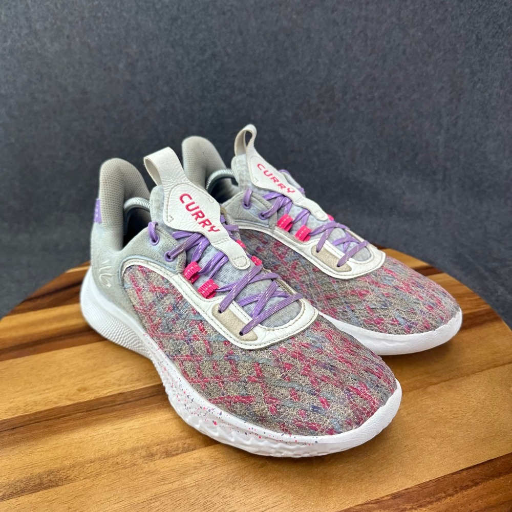 Under Armour Curry Flow 9 For The W Shoes Mens 9.5 Multi Color Low Top Sneakers - Picture 2 of 16